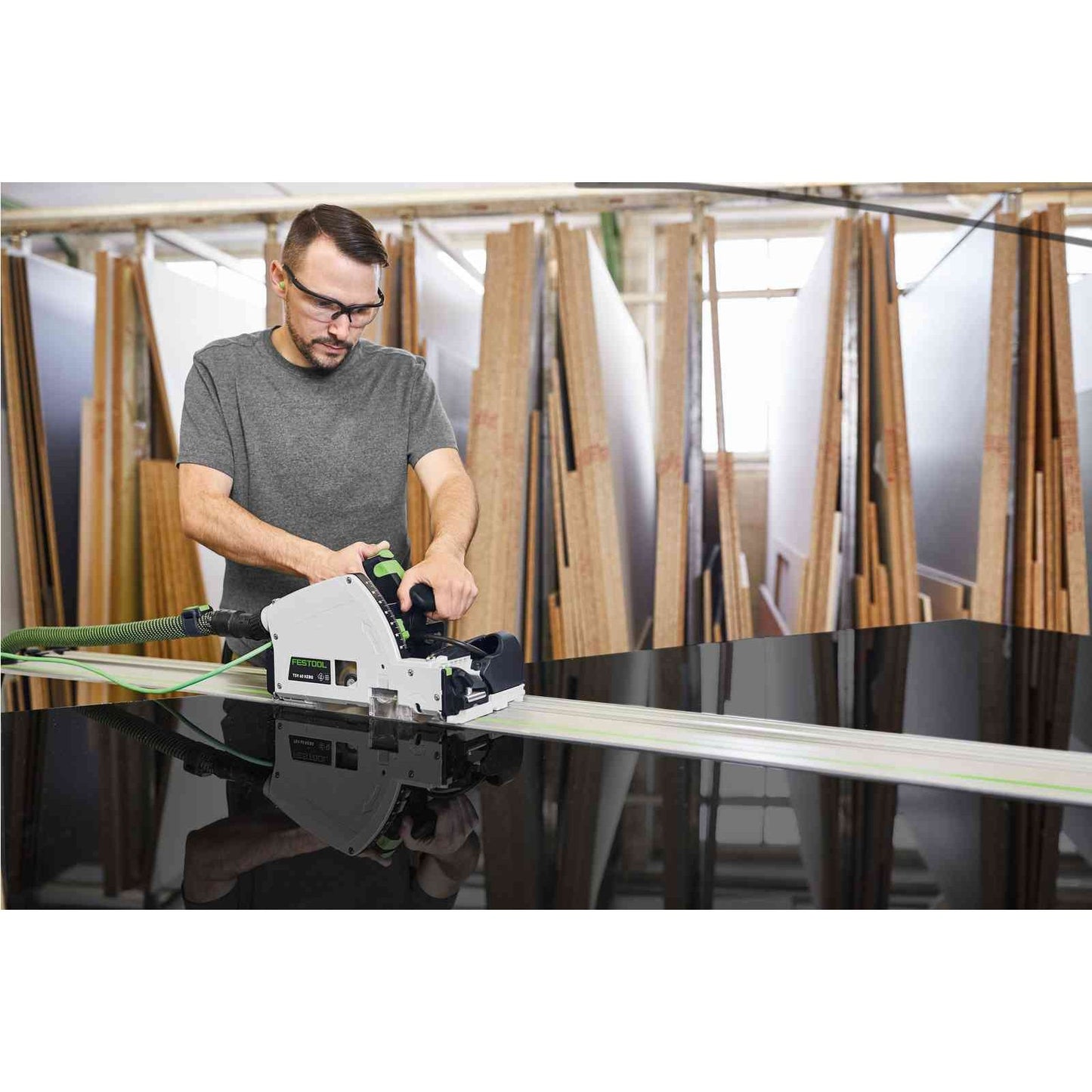 Festool TSV 60 KEBQ Plunge Cut Saw With Scoring Function 576732 tool-junction-nz