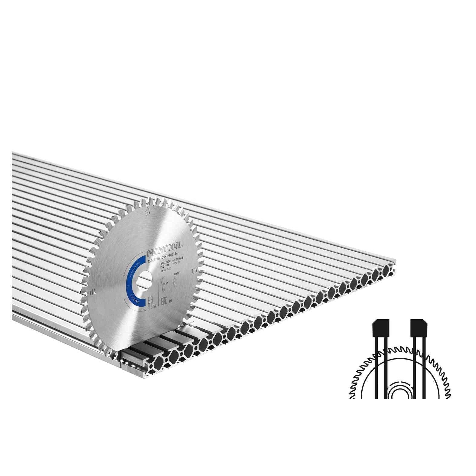 Festool 168mm Aluminium Cutting Blade For TS 60K & CSC SYS 50,168x1.8x20 TF52L 205767 tool-junction-nz