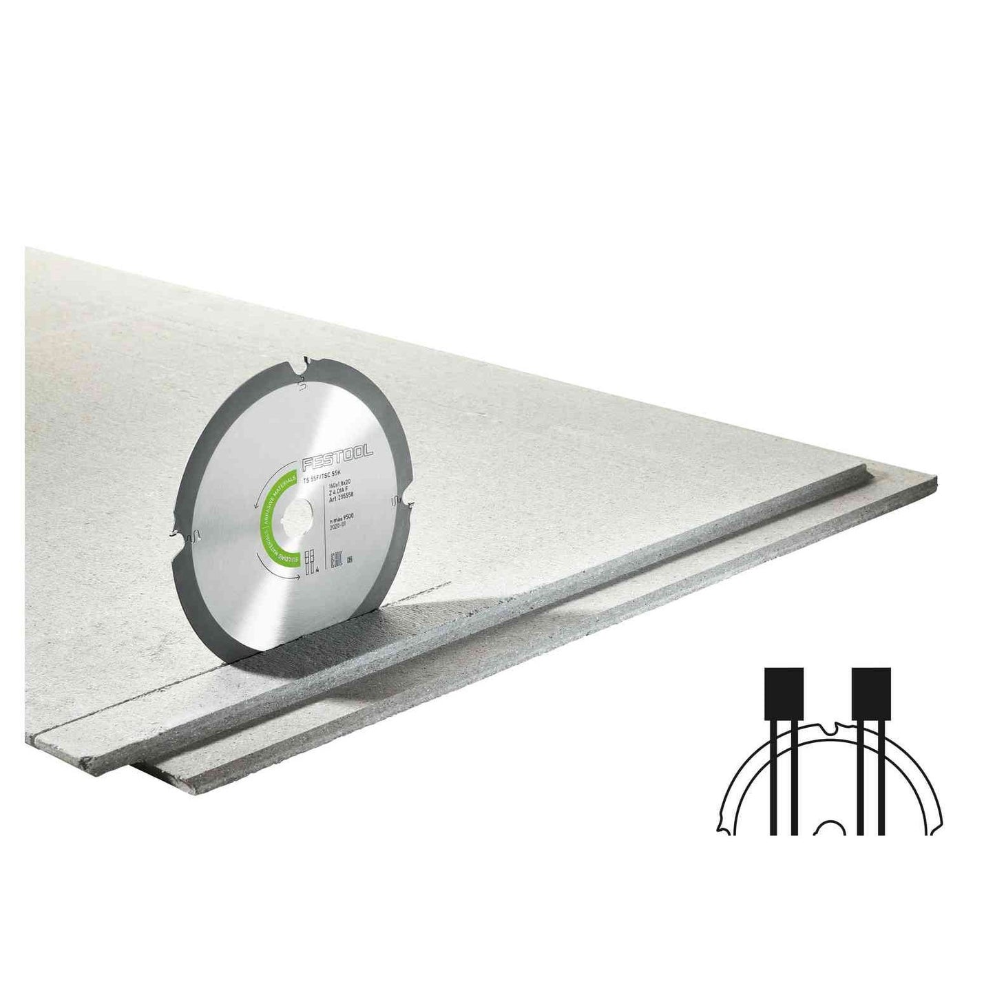 Festool 168mm Fibre Cement Cutting Blade For TS 60K & CSC SYS 50,168x1.8x20 F4 205769 tool-junction-nz