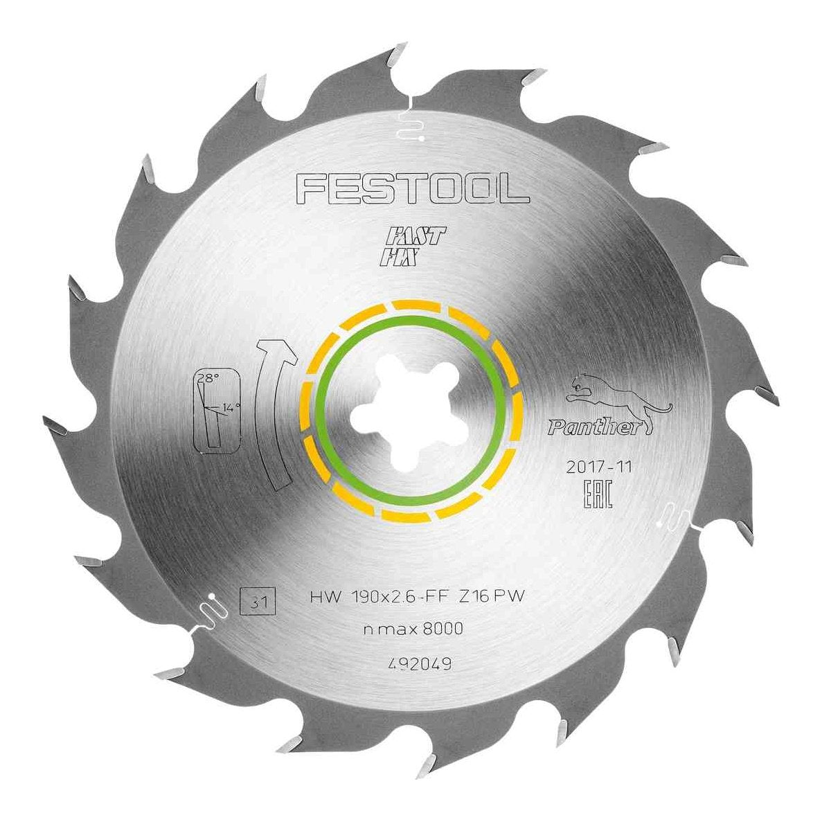 FESTOOL BLADE 190 X 2, FF PW16 492049 tool-junction-nz