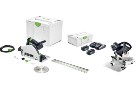 FESTOOL ** KIT ** TS55 & Rail with SYMC70 mitre saw, 5Ah energy set Package ** build from components (999264)