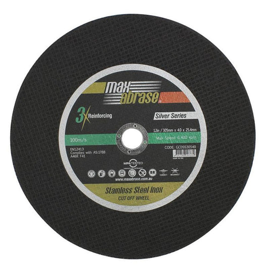 Alpha Maxabrase Cutting Disc - Inox Stainless 305 x 4.0mm Silver Series