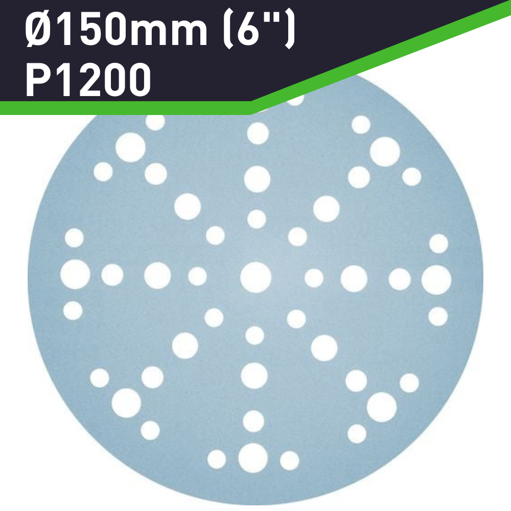 Festool 575176 Granat Sandpaper D150mm (6"), P1200 Grit, 50 Pack