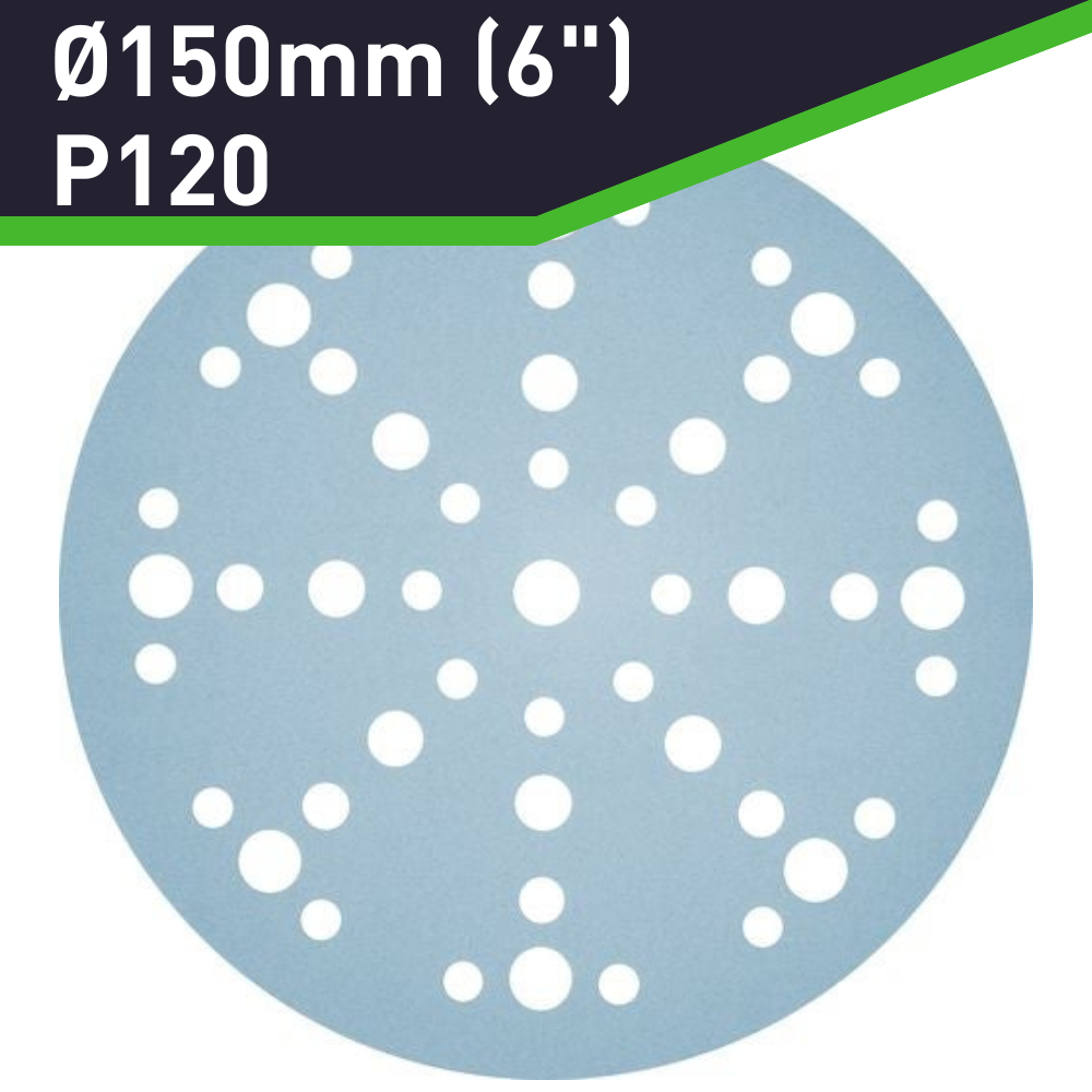 Festool 575164 Granat Sandpaper D150mm (6"), P120 Grit, 100 Pack