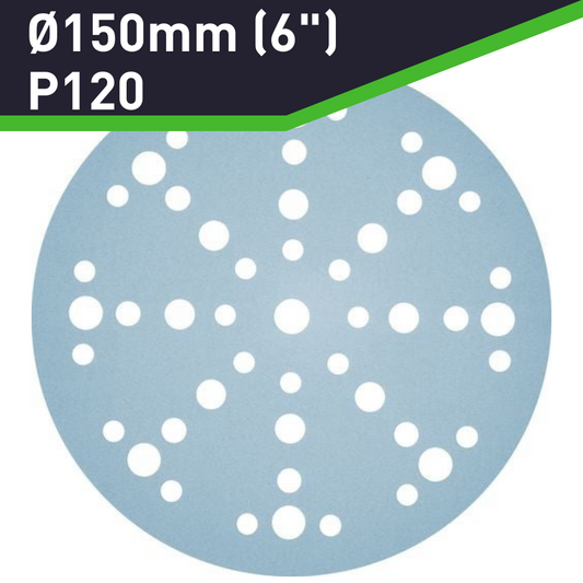Festool 575164 Granat Sandpaper D150mm (6"), P120 Grit, 100 Pack