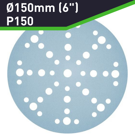 Festool 575165 Granat Sandpaper D150mm (6"), P150 Grit, 100 Pack