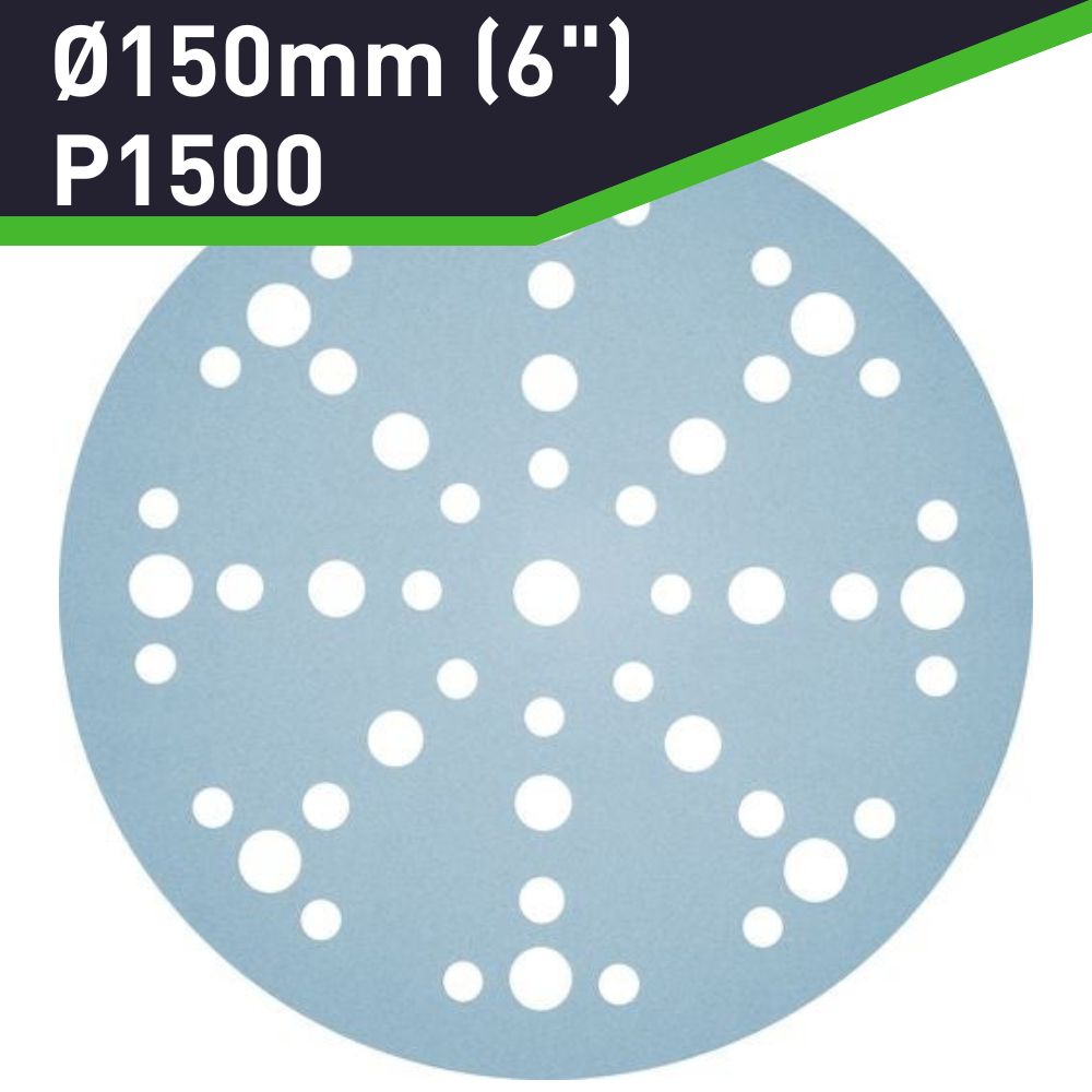 Festool 575177 Granat Sandpaper D150mm (6"), P1500 Grit, 50 Pack