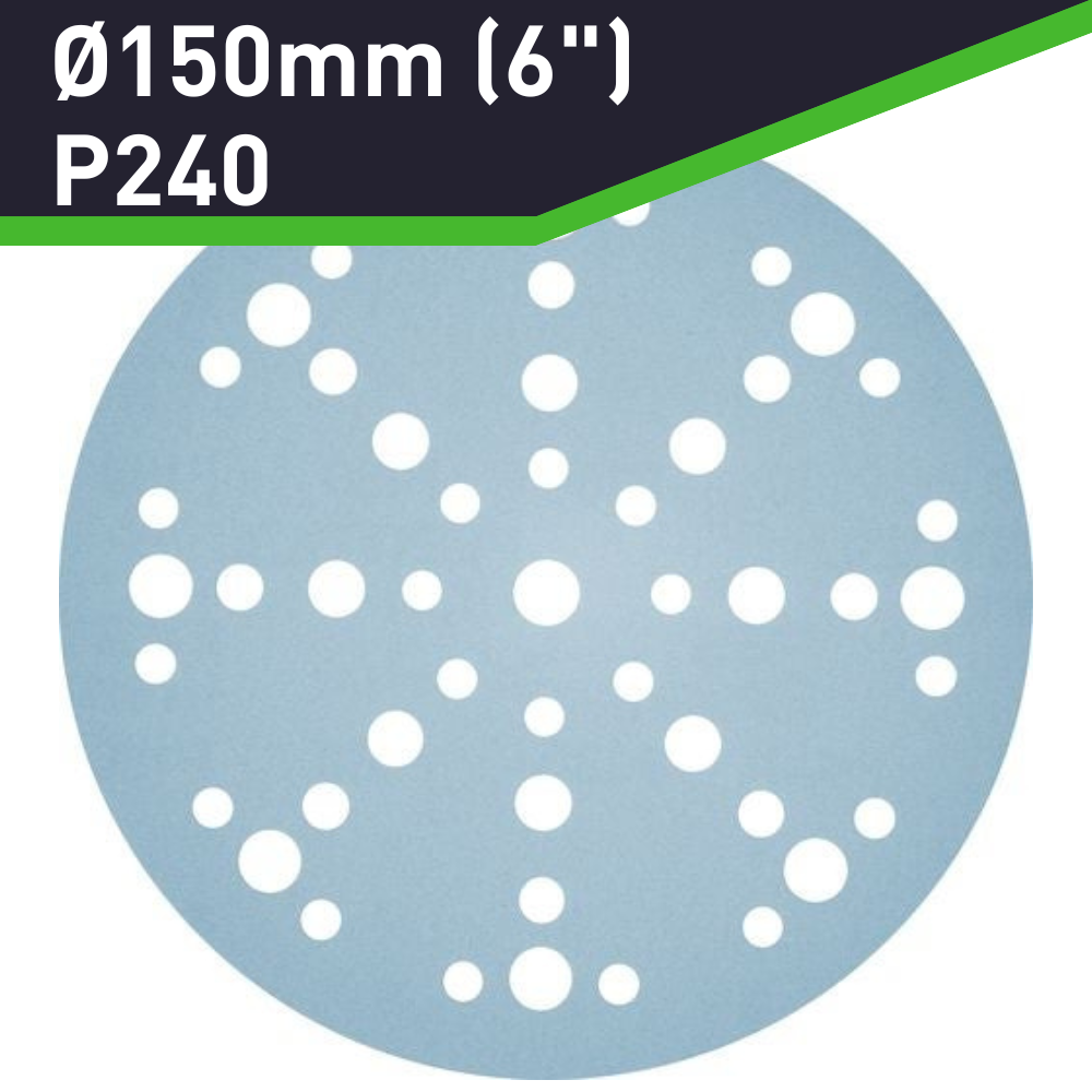 Festool 575168 Granat Sandpaper D150mm (6"), P240 Grit, 100 Pack