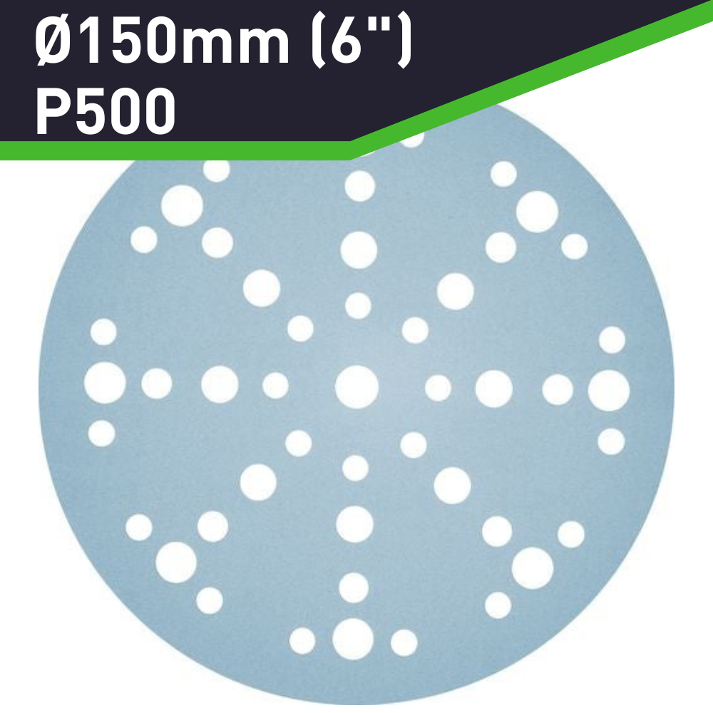 Festool 575173 Granat Sandpaper D150mm (6"), P500 Grit, 100 Pack