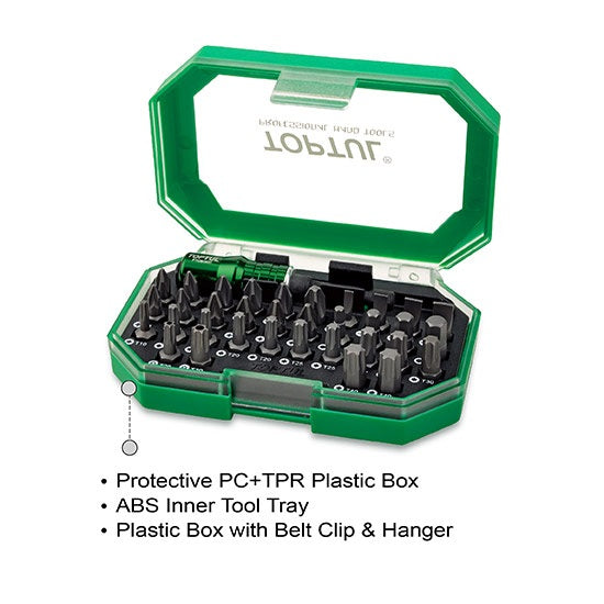 Toptul 8 SETS 1/4" Hex Drive Screwdriver Bit Set