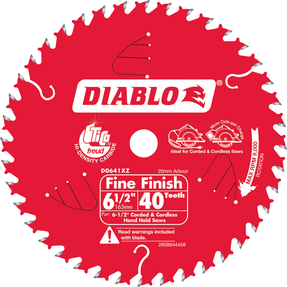 Diablo 6.5 in. / 165mm 40T Fine Finish Saw Blade tool-junction-nz