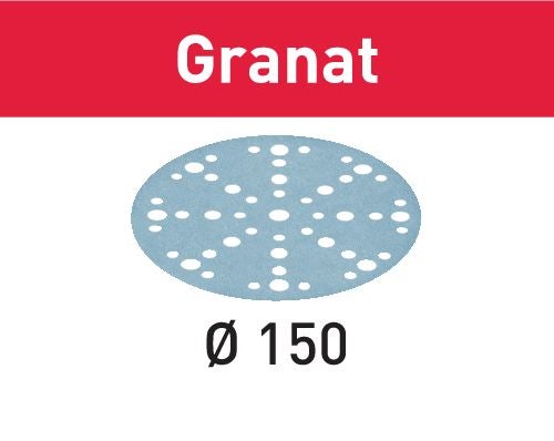 Festool 575163 Granat Sandpaper D150mm (6"), P100 Grit, 100 Pack