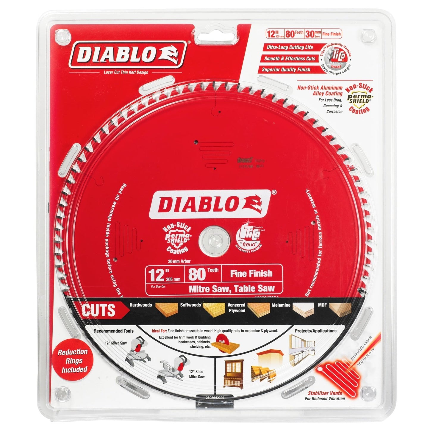 Diablo 12 in. / 305mm 80T Fine Finish Saw Blade tool-junction-nz
