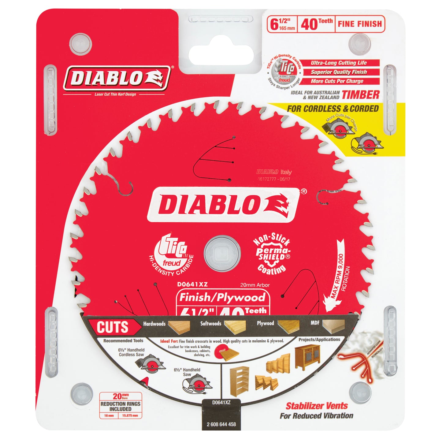 Diablo 6.5 in. / 165mm 40T Fine Finish Saw Blade tool-junction-nz