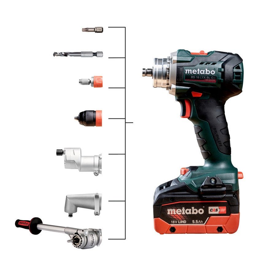 Metabo 18 v Brushless Drill / Screwdriver Kit with Quick-Change Chuck 120 Nm tool-junction-nz
