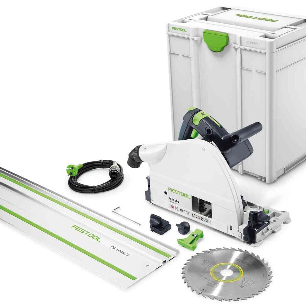 Festool TS 75 EBQ-Plus Plunge Saw + FS 1400 Rail 561512 tool-junction-nz