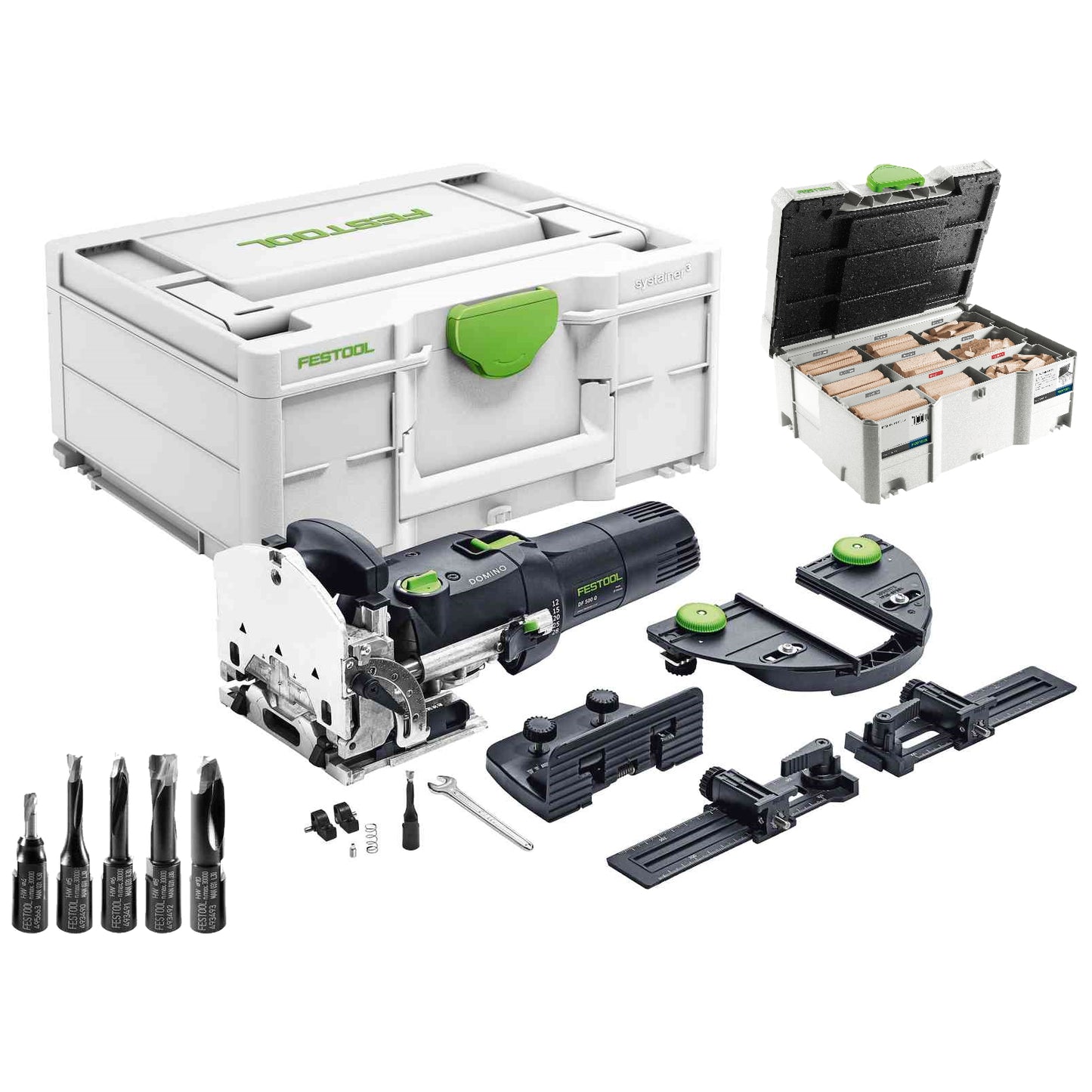 Festool DF 500 Q Domino Joiner Complete Set With Domino Assortment & Stops 574872-KIT tool-junction-nz