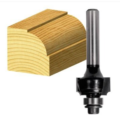 BEADING BIT 6.35MM RAD TCT, 2 FLT W/BEAR t608b