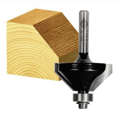 CHAMFERING BIT 45 DEG. TCT, 2 FLT 1/2 SHK W/BEAR t916b1-2