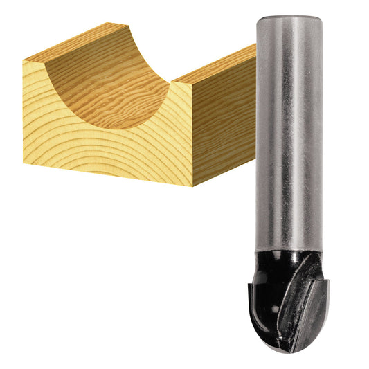 CORE BOX BIT 19MM TCT, 2 FLT 1/4 SHK t424