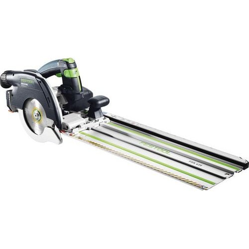 FESTOOL HK 55 EBQ-PLUS CROSS CUTSAW WITH CLIP-ON FSK 420 GUIDE RAIL