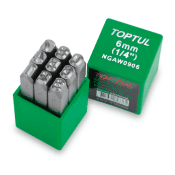 Number Punch Set 9pcs 6mm ngaw0906