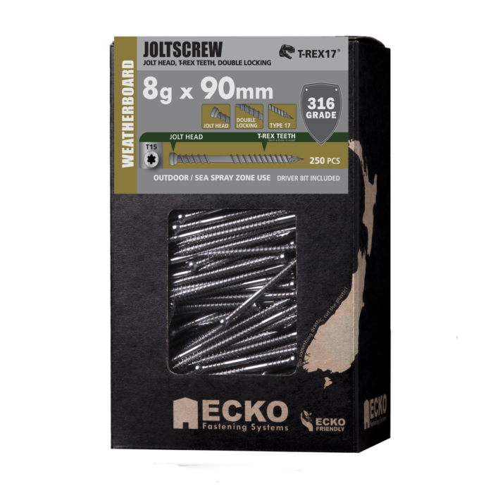 WinDoor JoltScrews SS316 8Gx90 T-REX17 (250 Pk)