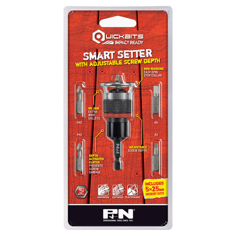 P&N Tools 1/4" Hex Depth Stop Attachment for Drill & Impact Drivers - Quickbits Smart Setter tool-junction-nz