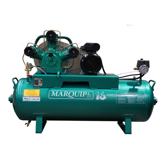 Marquip Industrial 16 2kW (2.7HP) 105L Stationary 15A Single Phase Belt Drive Compressor