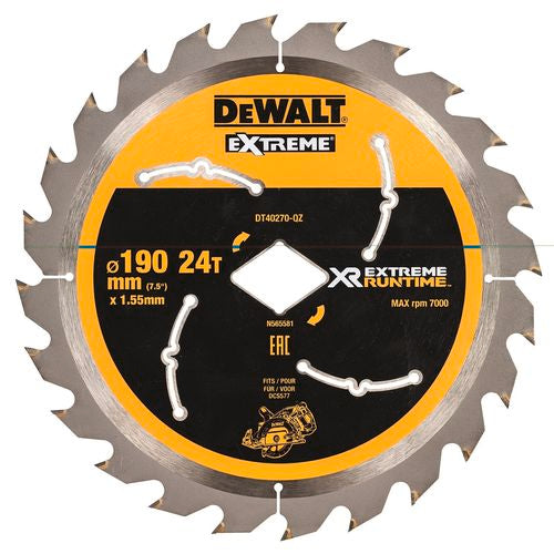 DEWALT XR DIAMOND BORE SAW BLADE 190MM X 15.5MM 24T (DT40270)