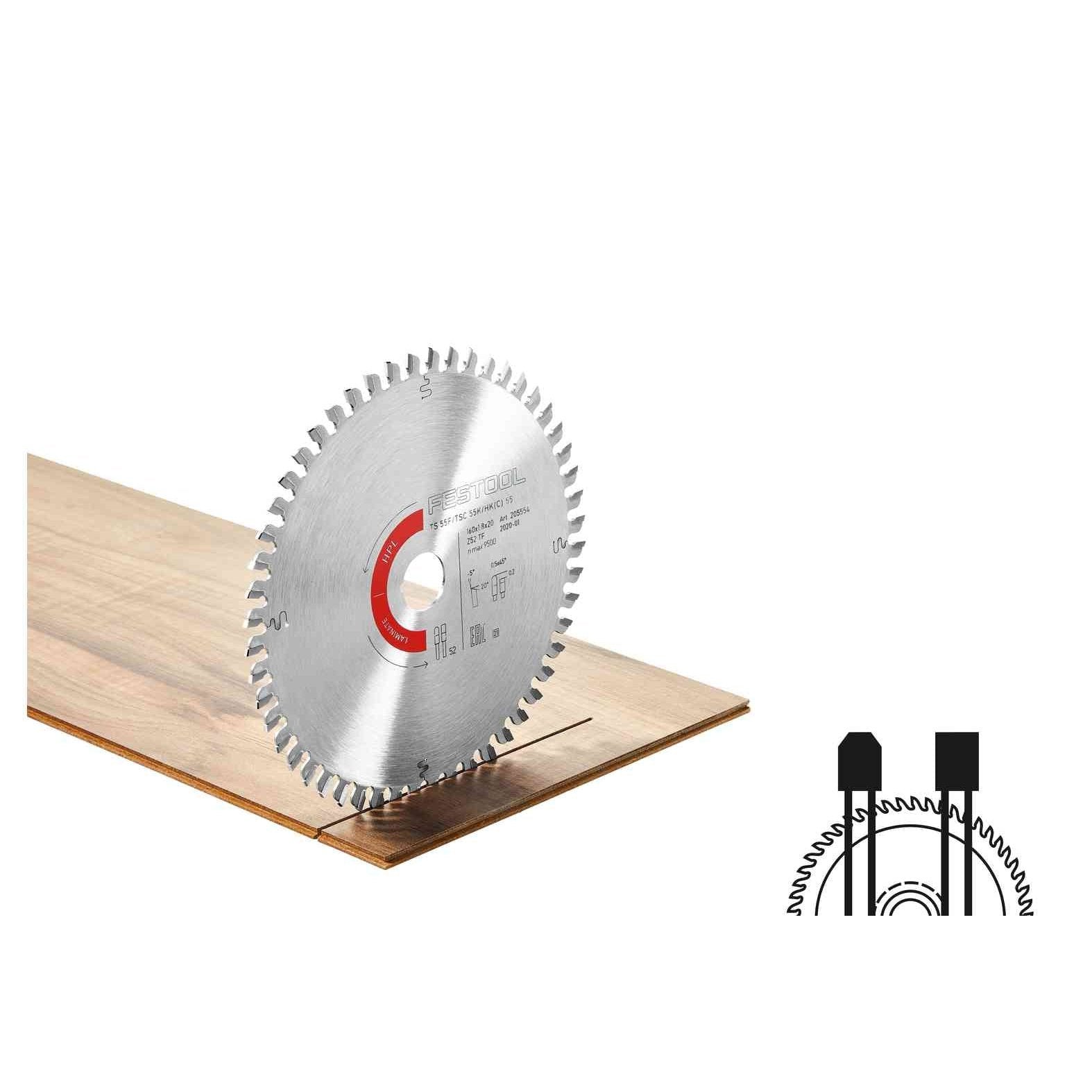Festool 168mm Laminate Cutting Blade For TS 60K & CSC SYS 50,168x1.8x20 TF52A 205766 tool-junction-nz