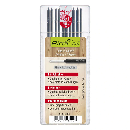 Pica Dry Refills Hard H Graphite (10 Pack)