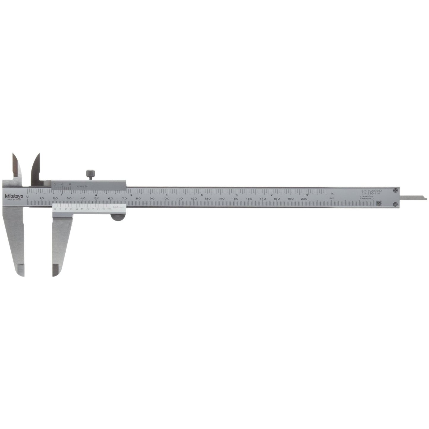 MITUTOYO Vernier Caliper 0-200mm / 0-8" x 0.05mm (MT530-114)