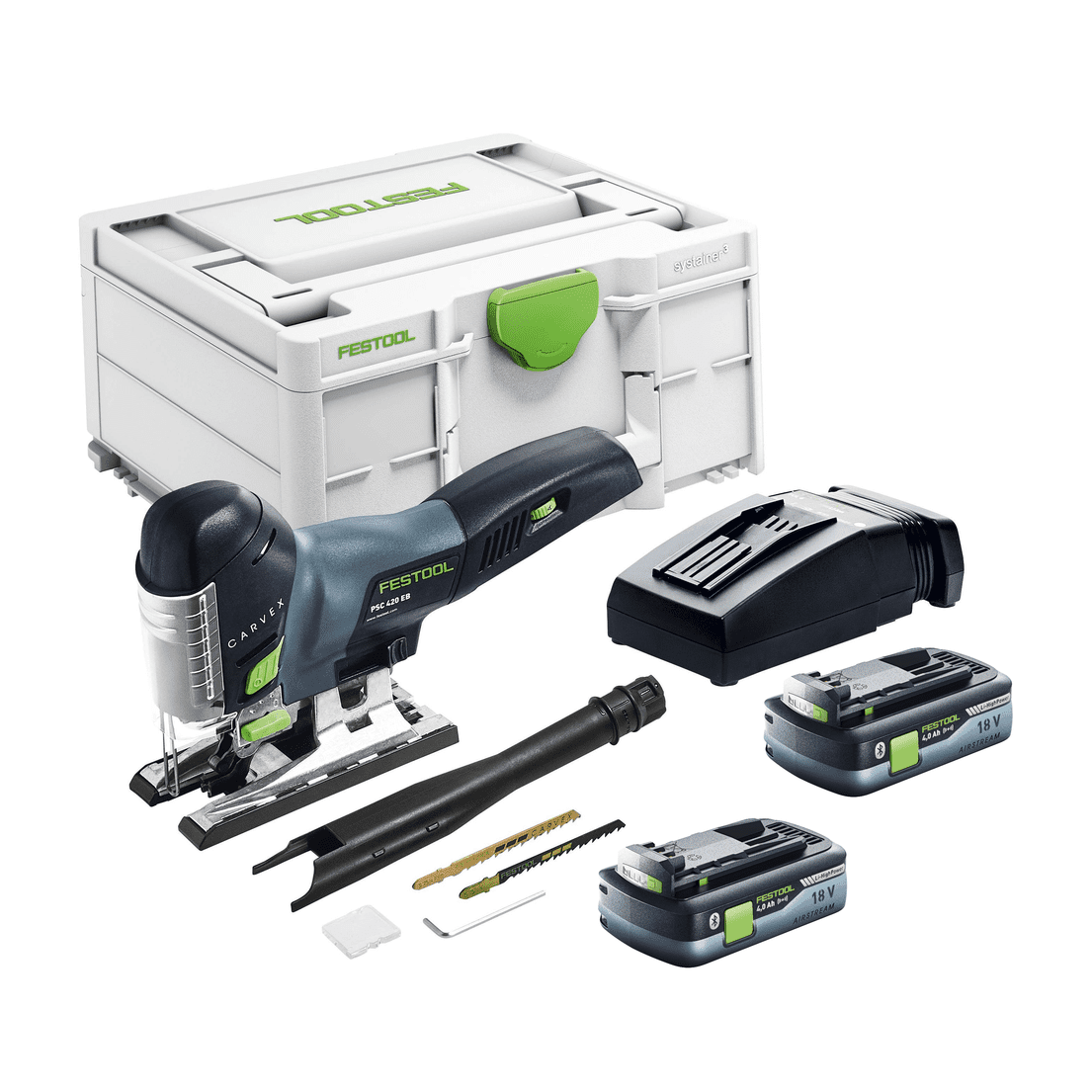 Festool PSC 420 Cordless Barrel Type Jigsaw Kit - Includes 2 Batteries & 1 Charger 576521-KIT tool-junction-nz