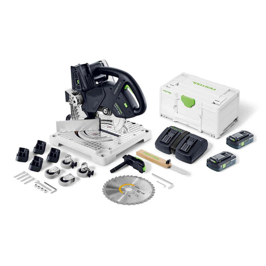 FESTOOL SYMC 70 EB Symmetric 18v Cordless Compound Mitre Saw Kit 577424-KIT tool-junction-nz