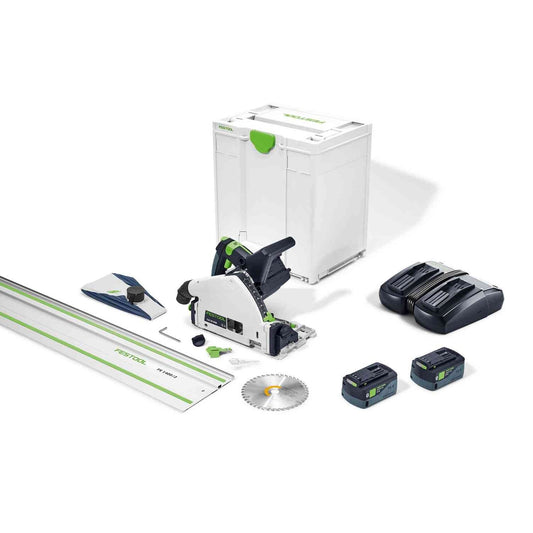 FESTOOL TSC 55 KEB CORDLESS PLUNGE SAW KIT WITH FS 1400 GUIDE RAIL 575464-4 tool-junction-nz