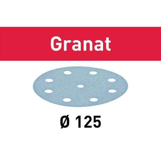 D125 Festool Granat Sandpaper 50/100pk