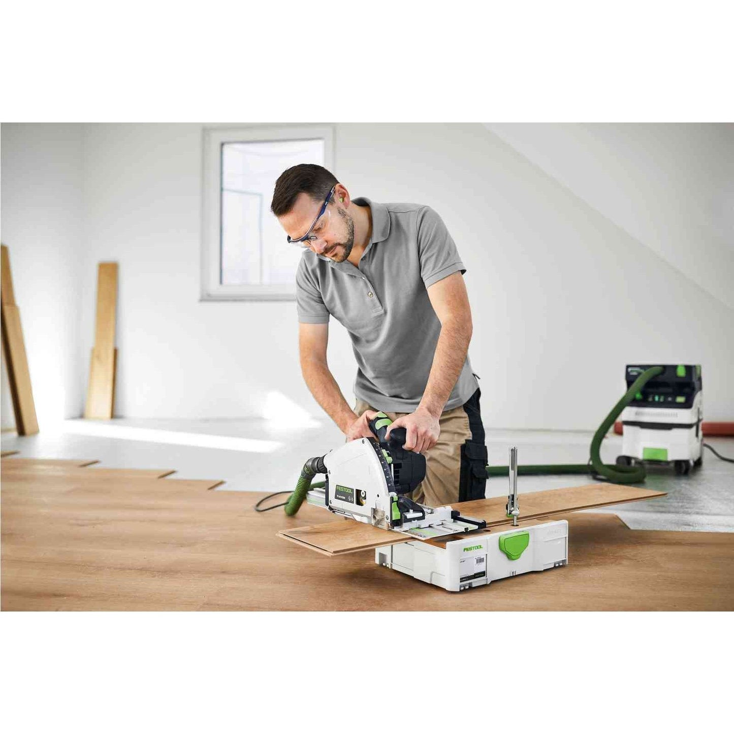 Festool TS 60 KEBQ Plus FS 168mm Brushless Plunge Cut Track Saw Special Kit With FSK250 tool-junction-nz