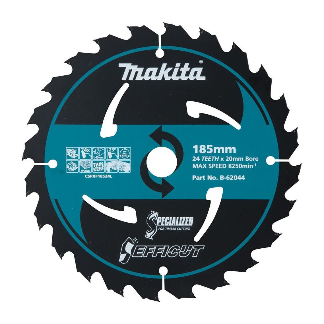Disco de Corte Metal TCT Efficut Makita E-11097 110mm x 34mm x 24d Disco de Corte Metal TCT Efficut Makita E-11097 110mm x 34mm x 24d