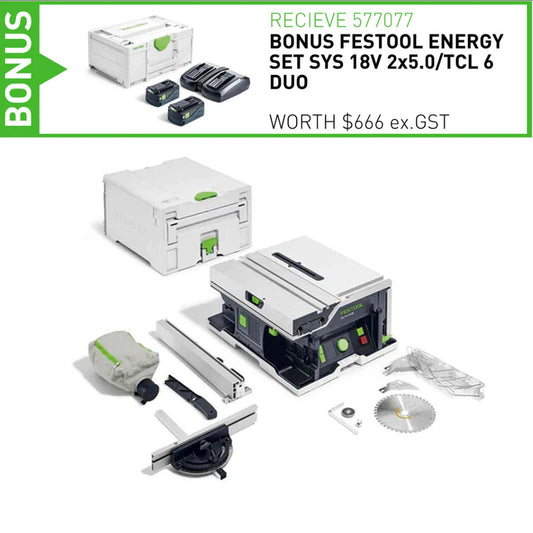 Festool Cordless Table Saw CSC SYS 50 EBI-Basic