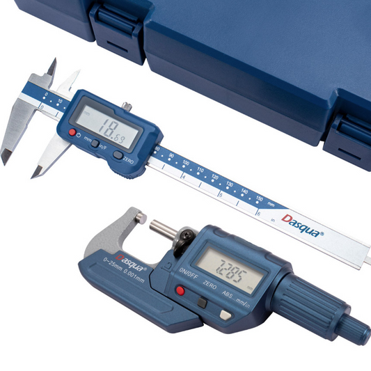 Dasqua 2 Piece Measuring Set - Digital Caliper + Digital Micrometer DCMSET2