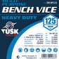 Tusk Bench Vice Multi Purpose 125mm (5") Matt Blue Dual Swivel