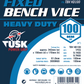 Tusk Bench Vice Heavy Duty 100mm (4") Matt Blue
