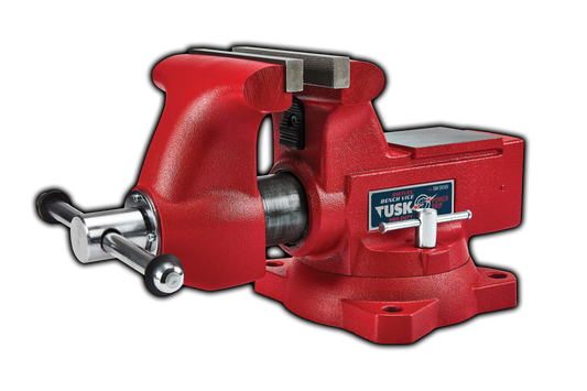 Tusk Swivel Bench Vice with Anvil and Pipe Jaws 165mm (7") Red
