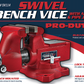 Tusk Swivel Bench Vice with Anvil and Pipe Jaws 114mm (4.5") Red
