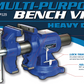 Tusk Bench Vice Multi Purpose 125mm (5") Matt Blue Dual Swivel