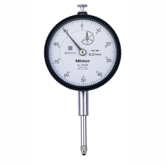Mitutoyo Standard Type Dial Indicator 0-20mm 0-100 With Damper (MT2050A)