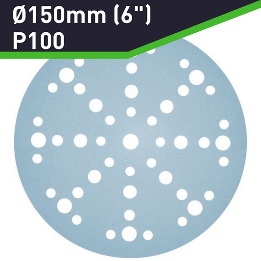 Festool 575163 Granat Sandpaper D150mm (6"), P100 Grit, 100 Pack