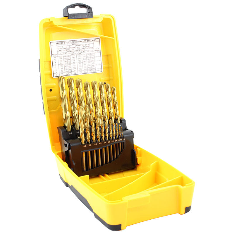Alpha TuffBox Gold Series Drill Set Metric 1.0 - 10.0mm 19 piece