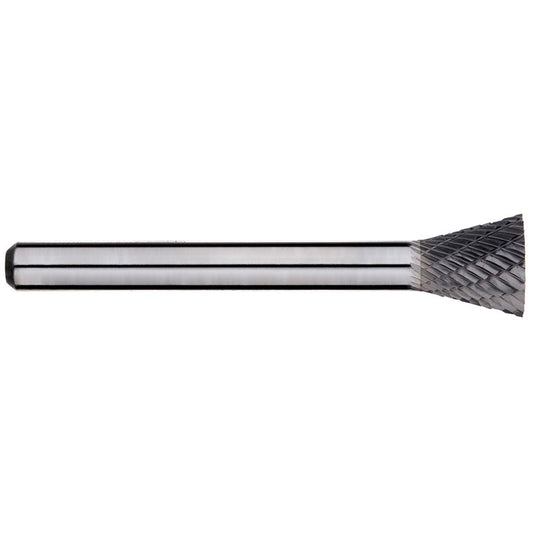 Alpha 5/8" Inverted Taper Carbide Burr - 1/4" Shank - 5/8" Flute (SN-5DC)